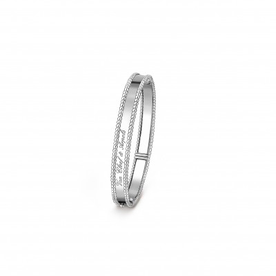 VAN CLEEF ARPELS PERLÉE SIGNATURE BRACELET, MEDIUM MODEL - WHITE GOLD  VCARP3K800
